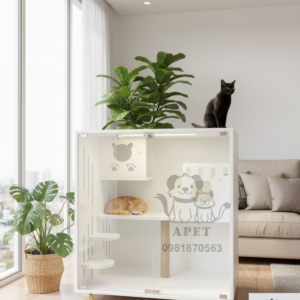 Chuồng mèo gỗ HCM thiết kế hiện đại, sang trọng tại Gò Vấp