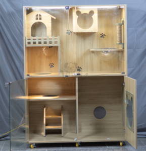 Chuồng mèo gỗ cao cấp thiết kế hiện đại nhiều tầng cho thú cưng